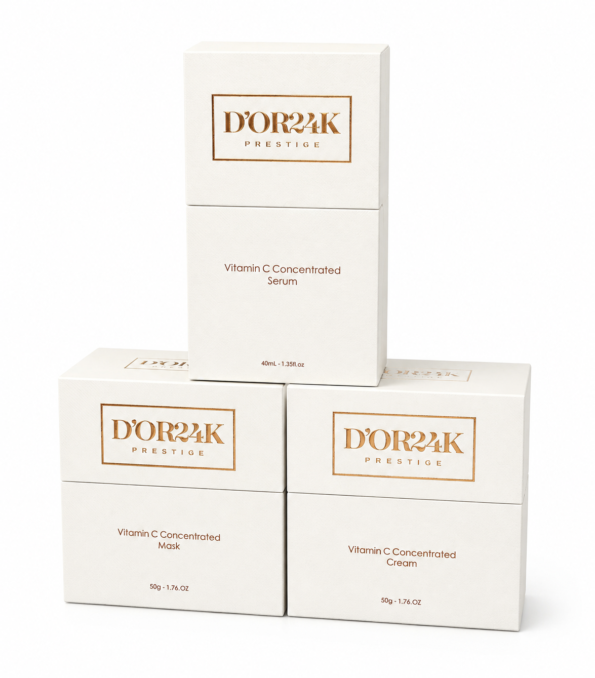 D'OR24K Prestige Set Vitamin C concentrated Serum & Vitamin C Concentrated Mask & Vitamin Concentrated Cream