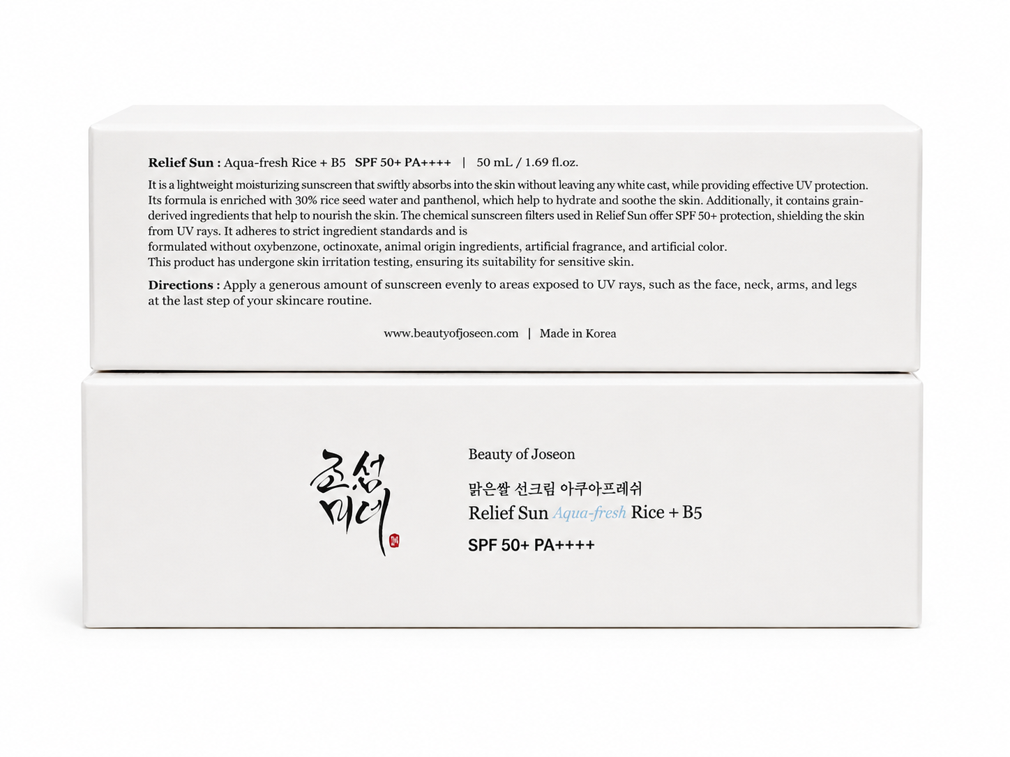 Beauty Of Joseon Relief Sun Aqua Fresh Rice t B5 SPA 50t PA