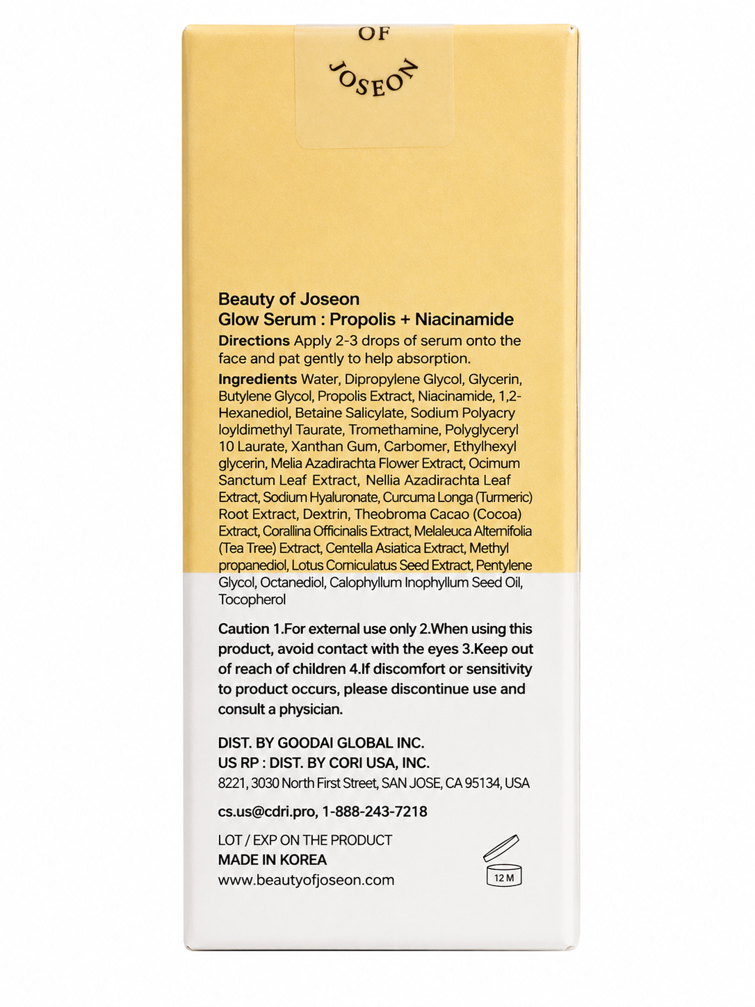 Beauty of Joseon Glow Serum – Propolis + Niacinamide 30mL